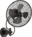 Piazza Transitional Patio Fan in Textured Black
