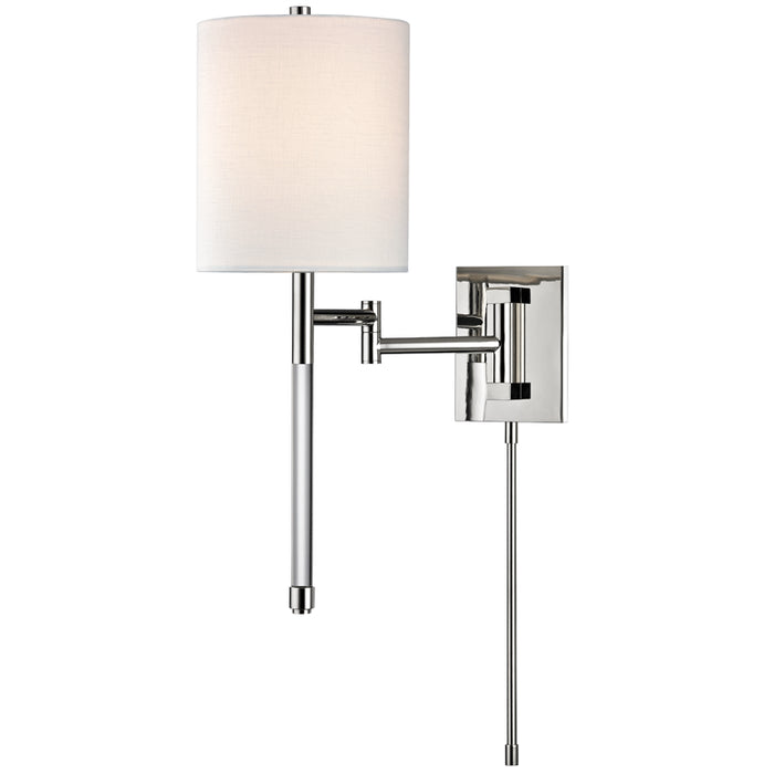 Englewood 1 Light Wall Sconce With Plug in Polished Nickel