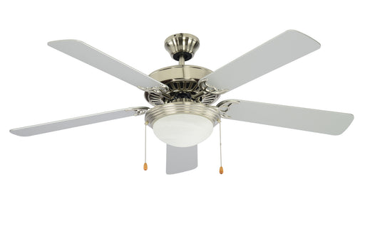 Westwood 1-Light 52" Ceiling Fan in Brushed Nickel with White Frosted Glass from Trans Globe Lighting, item number F-1004 BN