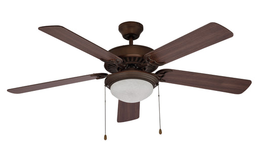 Westwood 1-Light 52" Ceiling Fan in Rubbed Oil Bronze with White Frosted Glass from Trans Globe Lighting, item number F-1004 ROB