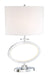 Renia II Table Lamp with LED Night, C White Shade, E27 A 100W & LED 6W