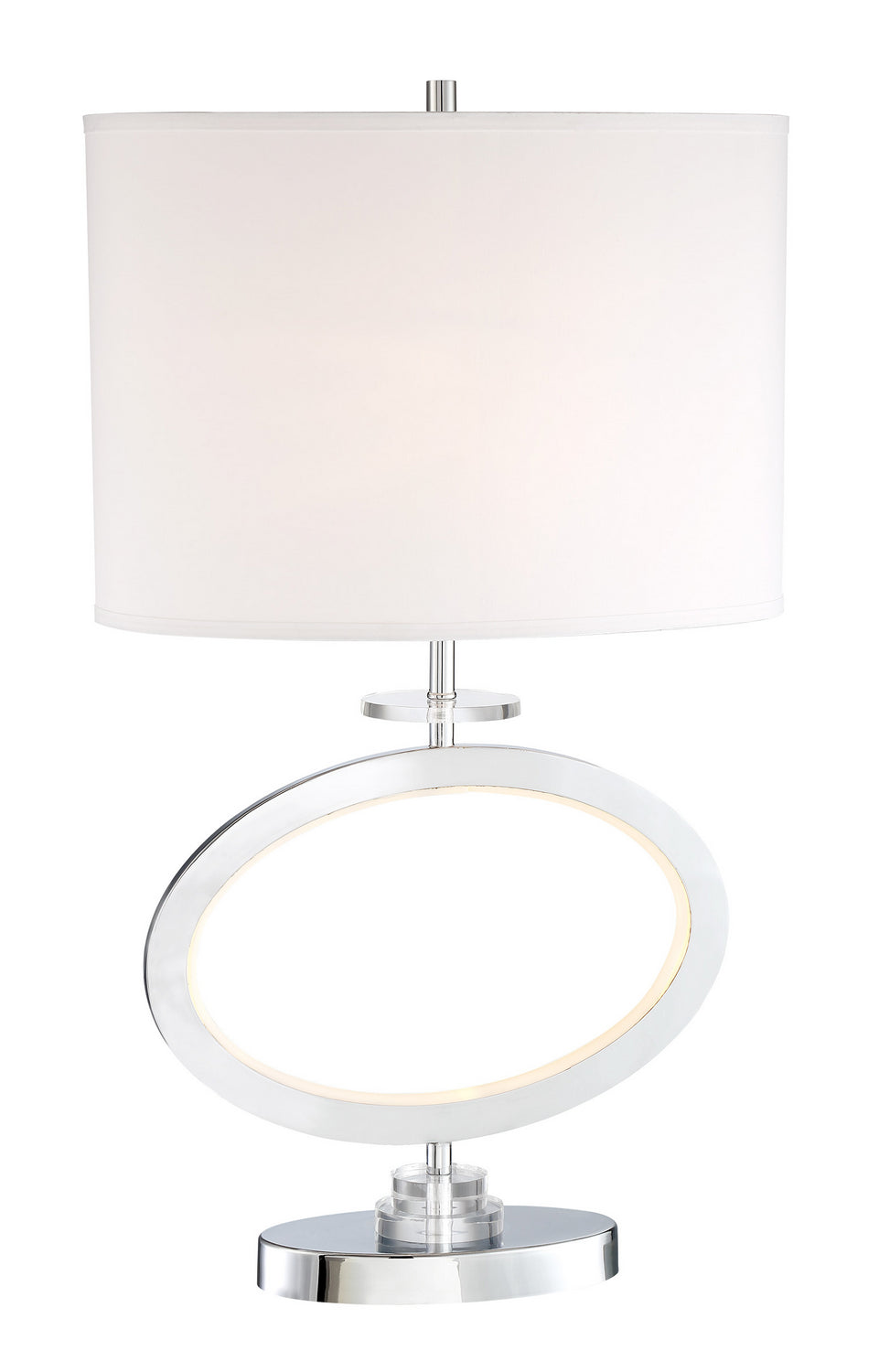 Renia II Table Lamp with LED Night, C White Shade, E27 A 100W & LED 6W