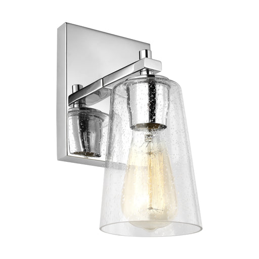 Mercer Bath Sconce in Chrome with Clear Seeded�Glass