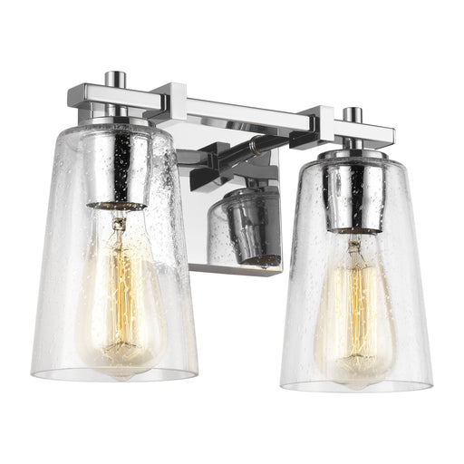 Mercer Bath Sconce in Chrome with Clear Seeded�Glass
