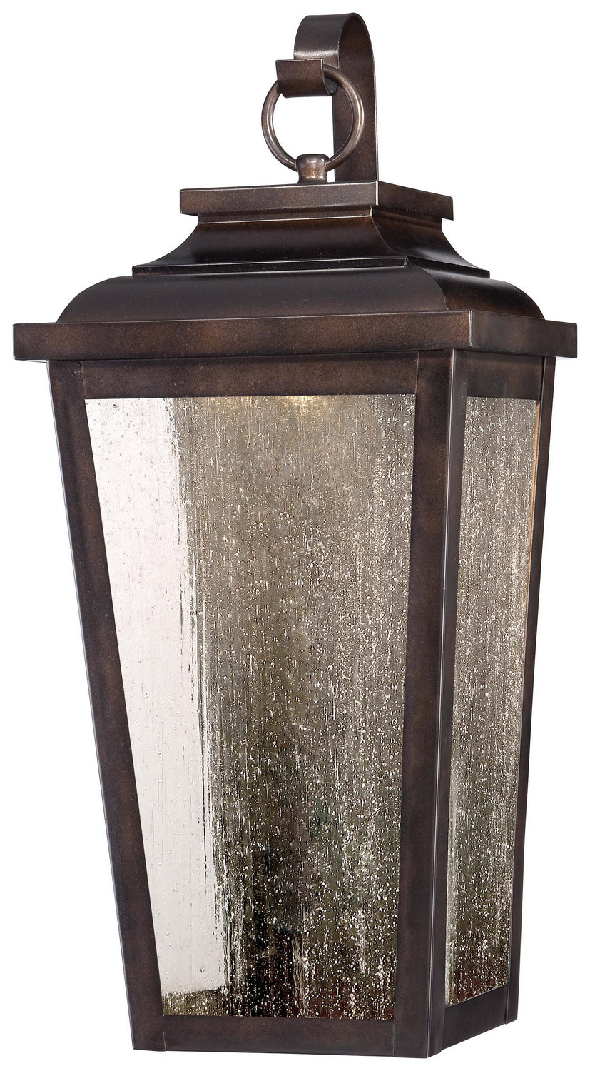 Irvington Manor LED Pocket Lantern in Chelesa Bronze & Clear Seedy Glass - Lamps Expo