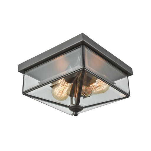 Lankford 2-Light Outdoor Flush Mount in Oil Rubbed Bronze