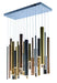 Flute LED 31-Light Pendant in Multi-Plated - Lamps Expo