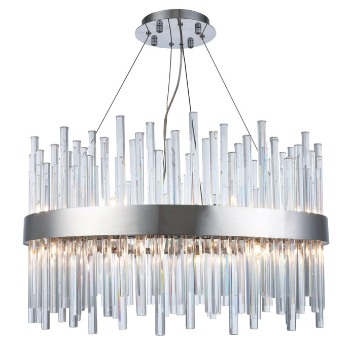 Dallas 16-Light Chandelier in Chrome with Clear Royal Cut Crystal
