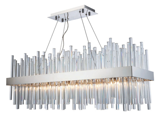 Dallas 20-Light Chandelier in Chrome with Clear Royal Cut Crystal