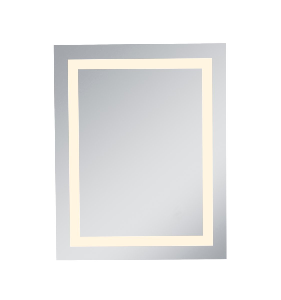 Nova LED Hardwired Mirror Rectangle Dimmable 3000K in Glossy White - Lamps Expo