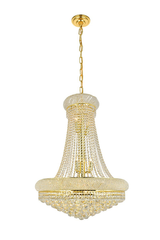 Primo 14-Light Chandelier in Gold with Clear Royal Cut Crystal