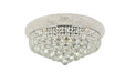 Primo 10-Light Flush Mount in Chrome with Clear Royal Cut Crystal