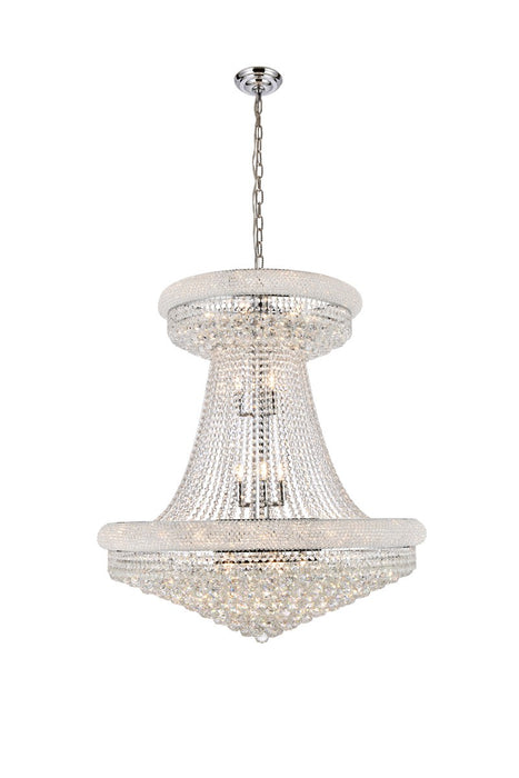 Primo 28-Light Chandelier in Chrome with Clear Royal Cut Crystal