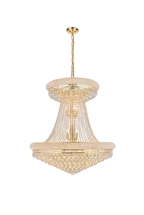Primo 28-Light Chandelier in Gold with Clear Royal Cut Crystal