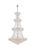Primo 48-Light Chandelier in Chrome with Clear Royal Cut Crystal