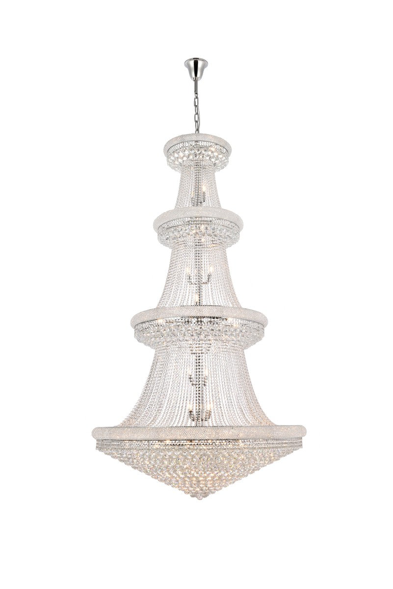 Primo 48-Light Chandelier in Chrome with Clear Royal Cut Crystal