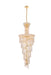 Spiral 22-Light Chandelier in Gold with Clear Royal Cut Crystal
