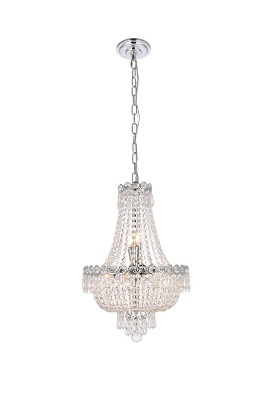 Century 8-Light Pendant in Chrome with Clear Royal Cut Crystal