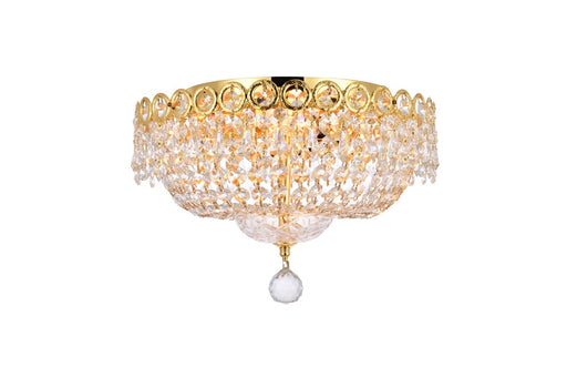 Century 4-Light Flush Mount in Gold with Clear Royal Cut Crystal
