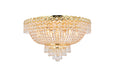 Century 9-Light Flush Mount in Gold with Clear Royal Cut Crystal
