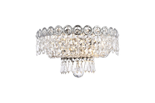 Century 2-Light Wall Sconce in Chrome with Clear Royal Cut Crystal