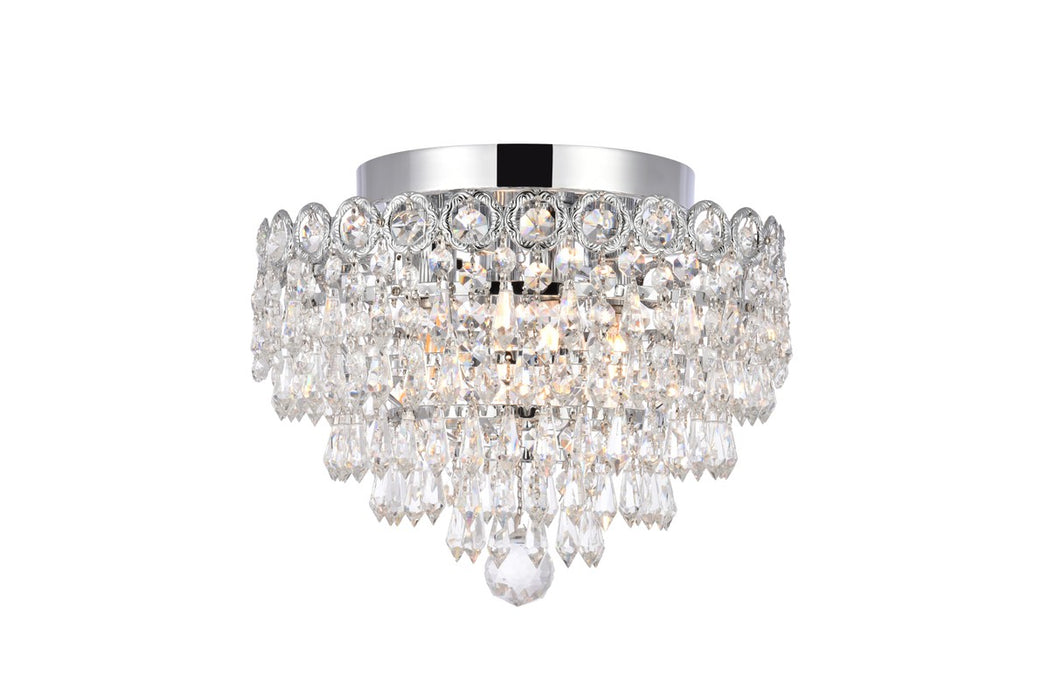 Century 4-Light Flush Mount in Chrome with Clear Royal Cut Crystal