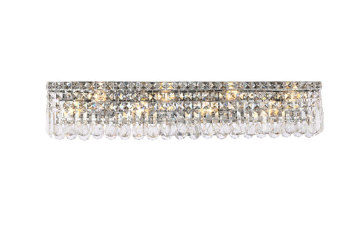 Maxime 8-Light Wall Sconce in Chrome with Clear Royal Cut Crystal