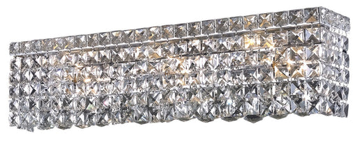 Maxime 6-Light Wall Sconce in Chrome with Clear Royal Cut Crystal
