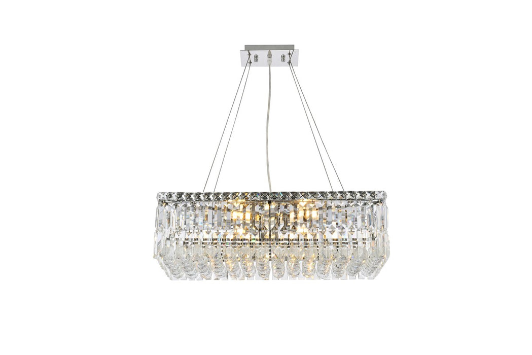 Maxime 6-Light Chandelier in Chrome with Clear Royal Cut Crystal