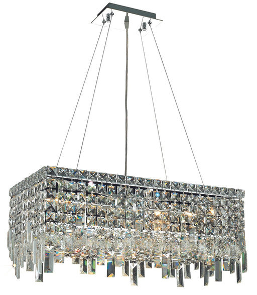 Maxime 6-Light Chandelier in Chrome with Clear Royal Cut Crystal