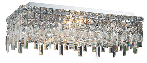 Maxime 6-Light Flush Mount in Chrome with Clear Royal Cut Crystal