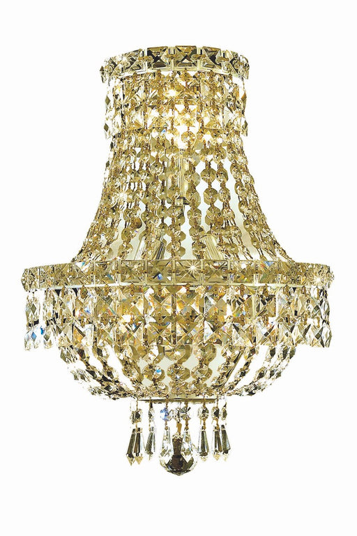 Tranquil 3-Light Wall Sconce in Gold with Clear Royal Cut Crystal