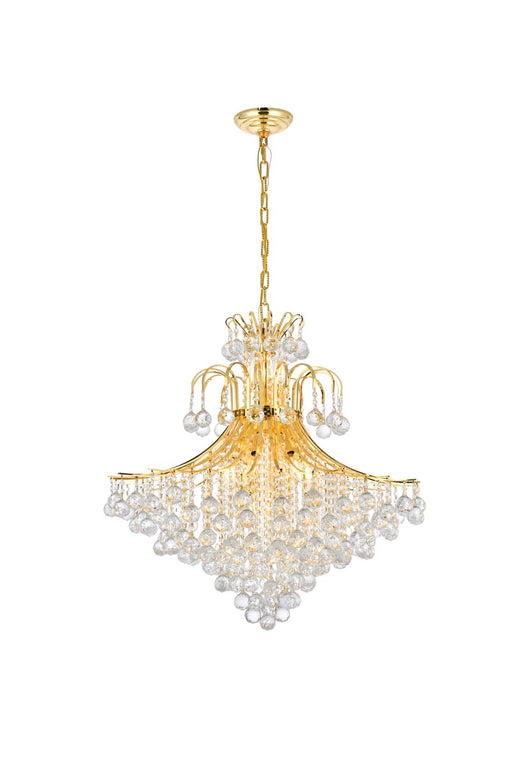 Toureg 15-Light Chandelier in Gold with Clear Royal Cut Crystal