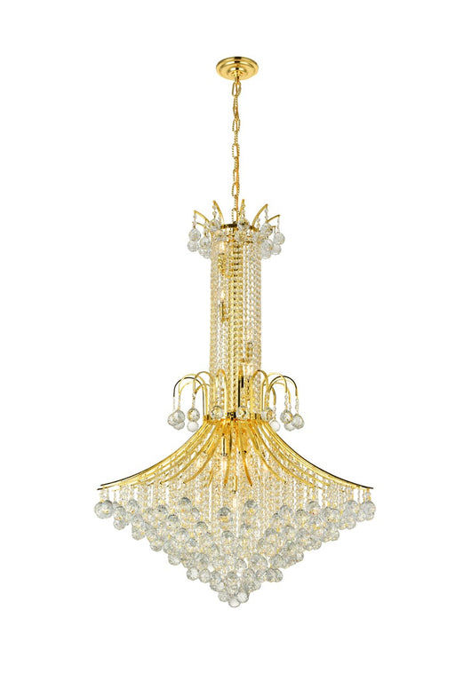 Toureg 16-Light Chandelier in Gold with Clear Royal Cut Crystal