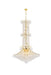 Toureg 20-Light Chandelier in Gold with Clear Royal Cut Crystal
