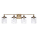 Colton Four Light Vanity in Aged Brass