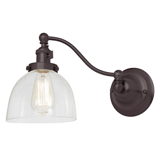 Soho 1-Light Half Swing Madison Wall Sconce in Oil rubbed bronze