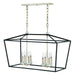 Stinson Eight Light Linear Chandelier in Black - Lamps Expo