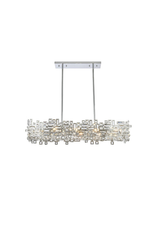 Picasso 8-Light Pendant in Chrome with Clear Royal Cut Crystal
