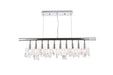 Chorus Line 10-Light Chandelier in Chrome with Clear Royal Cut Crystal