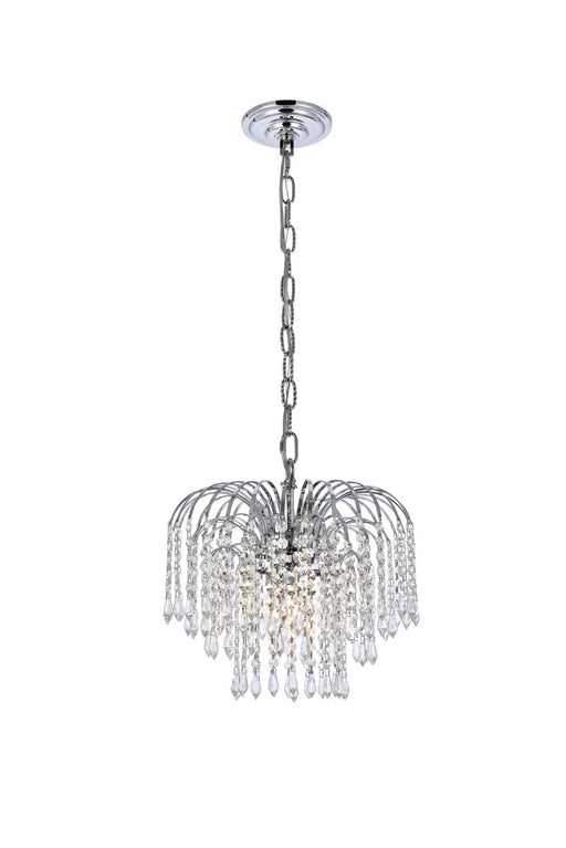 Falls 3-Light Pendant in Chrome with Clear Royal Cut Crystal