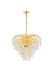 Falls 6-Light Chandelier in Gold with Clear Royal Cut Crystal
