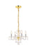 Rococo 4-Light Pendant in Gold with Clear Royal Cut Crystal