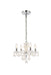 Rococo 4-Light Pendant in White with White Royal Cut Crystal