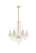 Verona 6-Light Chandelier in Gold with Clear Royal Cut Crystal