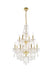 Giselle 12-Light Chandelier in Gold with Clear Royal Cut Crystal