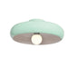 Bistro (s) Round Colored LED Semi Flush Mount in Mint Green and White Finish