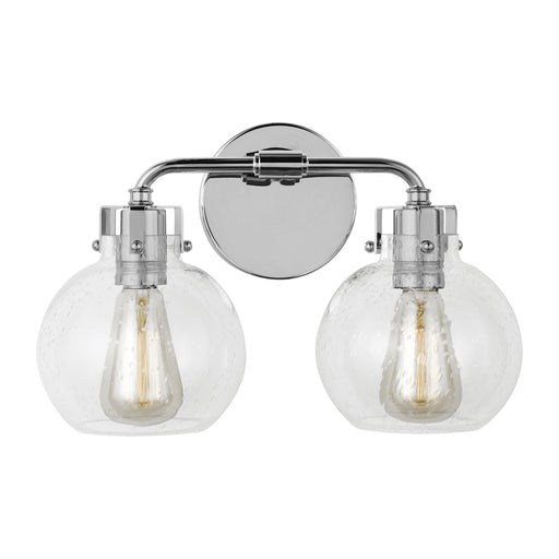 Clara Bath Sconce in Chrome with Clear Seeded�Glass