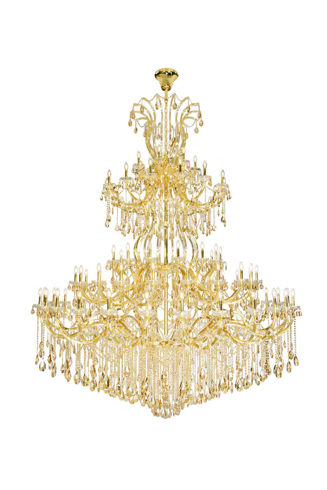 Maria Theresa 84-Light Chandelier in Gold with Golden Shadow (Champagne) Royal Cut Crystal