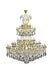 Maria Theresa 84-Light Chandelier in Gold with Silver Shade (Grey) Royal Cut Crystal